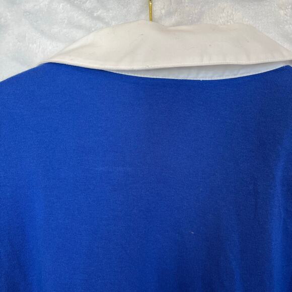 NEW Karen Scott long sleeve blue top with built in collar and cuffs size XXL - Picture 4 of 5